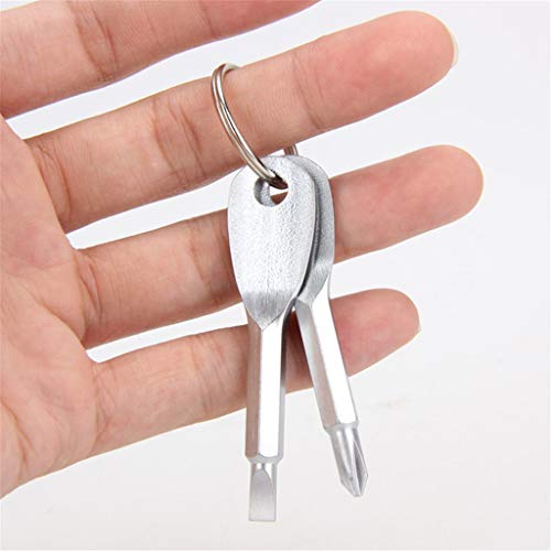 VCOROS Outdoor Portable Keychain Screwdrivers Tool, Flat Head Scre...