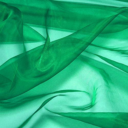 VDS - 10 Yard Charmeuse Bridal Solid Organza Fabric for Wedding Dr...