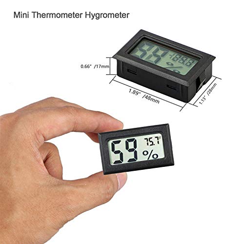 Veanic 2-Pack Mini Digital Electronic Temperature Humidity Meters ...