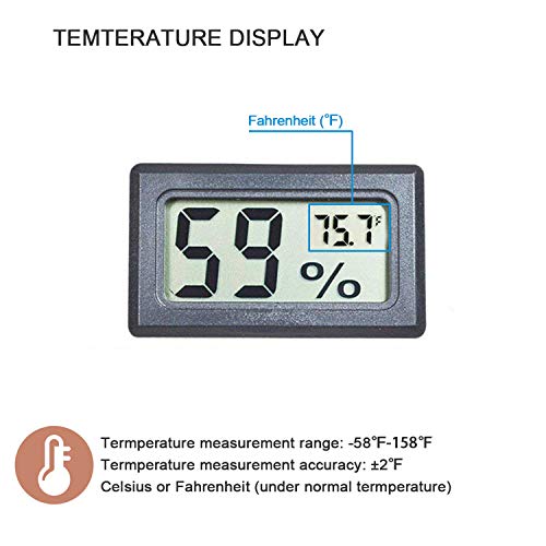 Veanic 2-Pack Mini Digital Electronic Temperature Humidity Meters ...