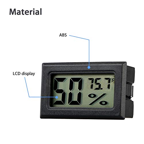 Veanic 2-Pack Mini Digital Electronic Temperature Humidity Meters ...