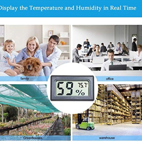 Veanic 4-Pack Mini Digital Electronic Temperature Humidity Meters ...