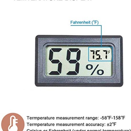 Veanic 4-Pack Mini Digital Electronic Temperature Humidity Meters ...