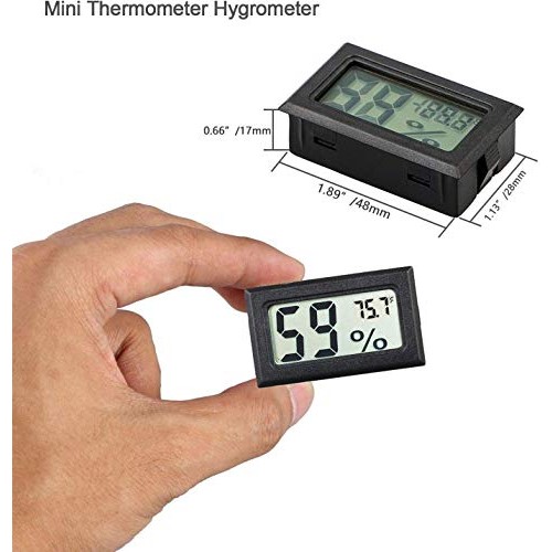 Veanic 4-Pack Mini Digital Electronic Temperature Humidity Meters ...