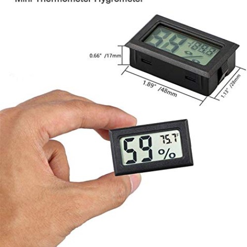 Veanic 4-Pack Mini Digital Electronic Temperature Humidity Meters ...