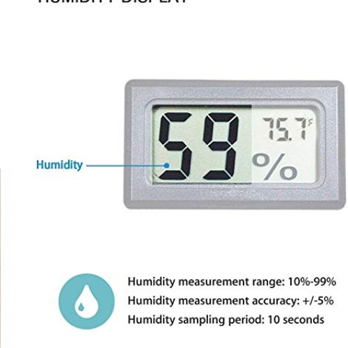 Veanic 4-Pack Mini Digital Electronic Temperature Humidity Meters ...