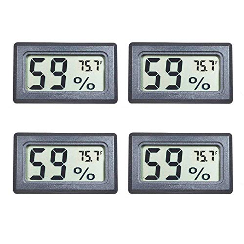 Veanic 4-Pack Mini Digital Electronic Temperature Humidity Meters ...
