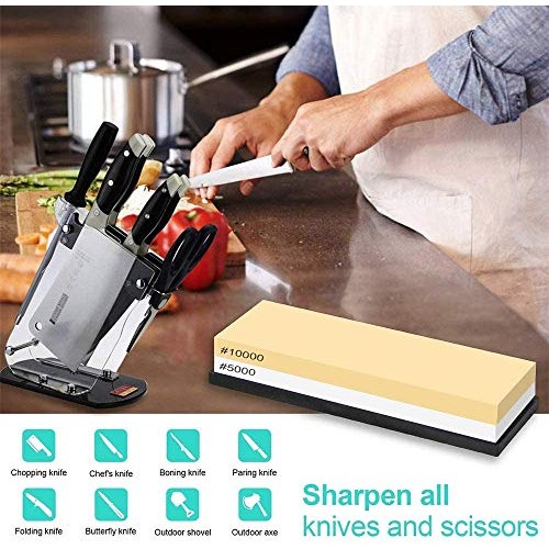 Whetstone 5000/10000 Grit Sharpening Stone, VECU 2 Side Polishing ...