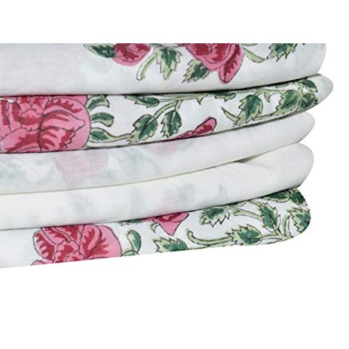 Handmade Hand Block Print Pure 100% Cotton Sanganeri Print Big Flo...