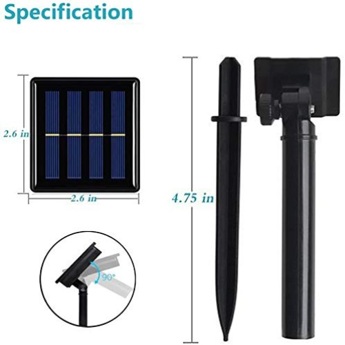Outdoor LED Solar Landscape Spotlight, VEEKI 6 LED Waterproof Pond...