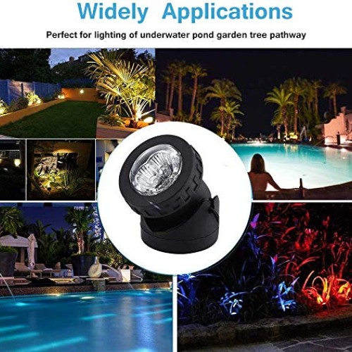 Outdoor LED Solar Landscape Spotlight, VEEKI 6 LED Waterproof Pond...
