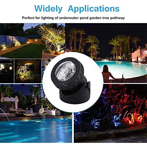 Outdoor LED Solar Landscape Spotlight, VEEKI 6 LED Waterproof Pond...