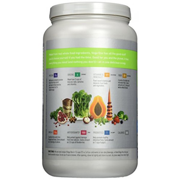 Vega One All-in-One Shake, French Vanilla, Large Tub, 20 Servings,...