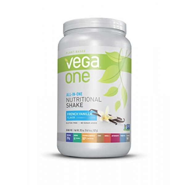Vega One All-in-One Shake, French Vanilla, Large Tub, 20 Servings,...