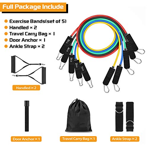 VEICK Resistance Bands Set,Workout Bands,Exercise Bands,5 Tube Fit...
