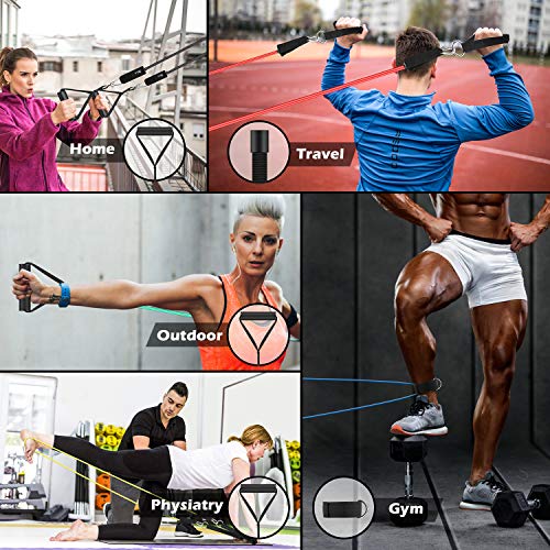 VEICK Resistance Bands Set,Workout Bands,Exercise Bands,5 Tube Fit...