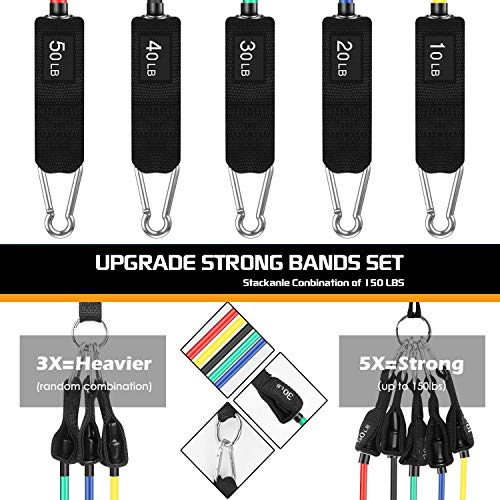 VEICK Resistance Bands Set,Workout Bands,Exercise Bands,5 Tube Fit...