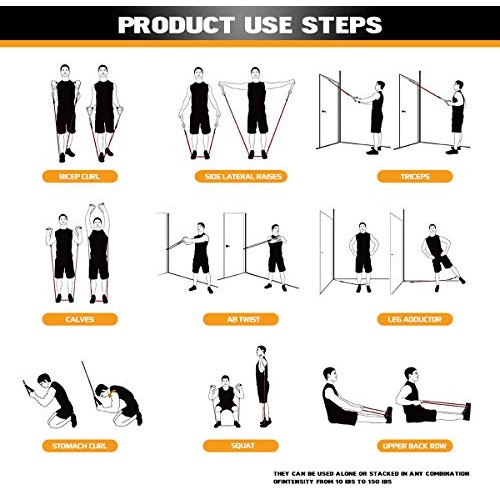 VEICK Resistance Bands Set,Workout Bands,Exercise Bands,5 Tube Fit...