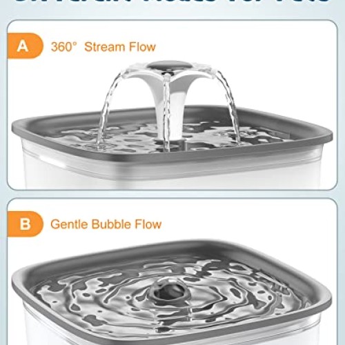 Veken 95oz/2.8L Pet Fountain, Automatic Cat Water Fountain Dog Wat...