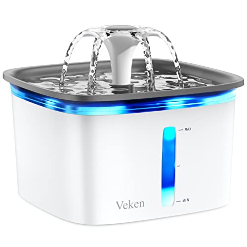 Veken 95oz/2.8L Pet Fountain, Automatic Cat Water Fountain Dog Wat...