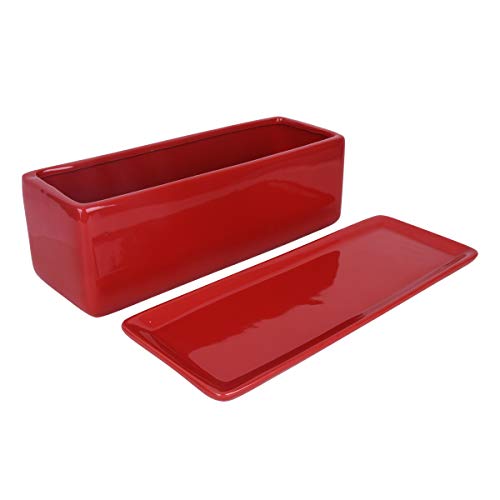 Vencer 12 Inch Modern Minimalist Ceramic Succulent Planter Pot - W...