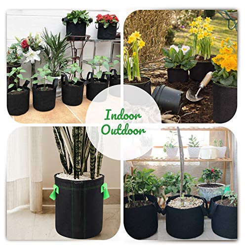 6-Pack 5 Gallon Plant Grow Bags, Premium Aeration Non...