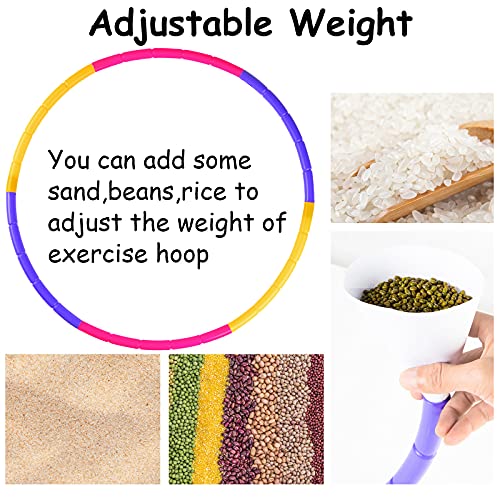 VENSEEN Exercise Hoop for Kids, Detachable Adjustable Weight Size ...