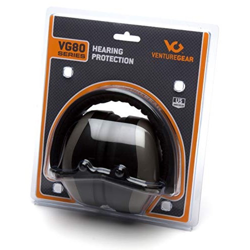 Venture Gear VG80 Series Adult Hearing Protection Earmuff, Gray, V...