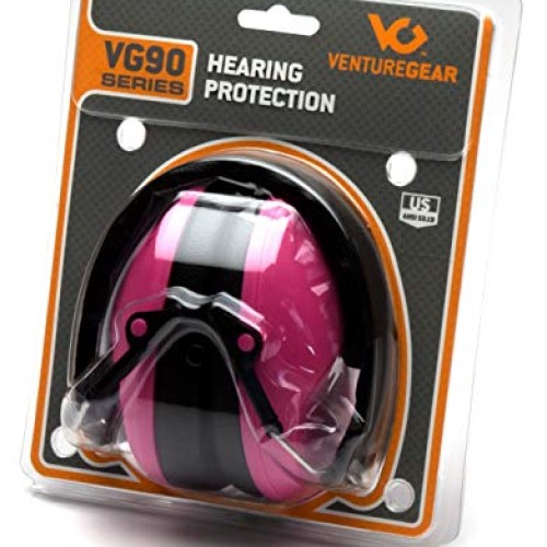 Venture Gear VG90 Series Hearing Protection Earmuff, Pink, VG Clam...
