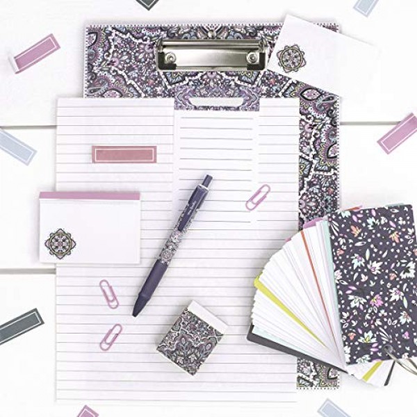 Vera Bradley 100 Count Lined Index Cards with Dividers, Study Budd...