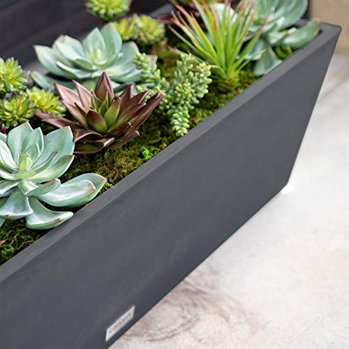Veradek Brooklyn Planter - 2 Pack 36 inches, Black
