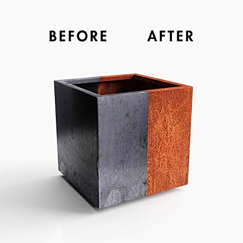 Veradek Metallic Series Cube Medium Planter - Corten Steel