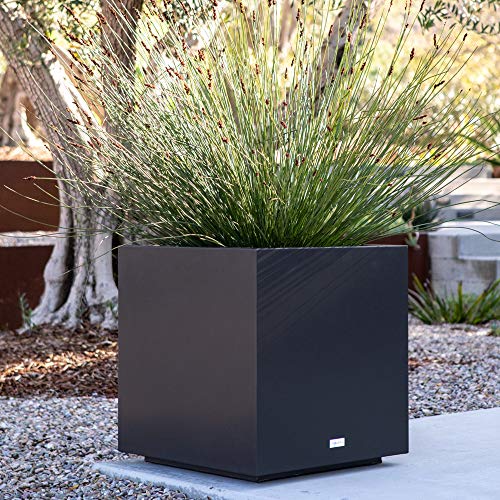 Veradek Metallic Series Indoor/Outdoor Cube Planter