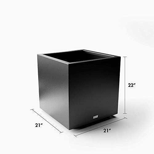 Veradek Metallic Series Indoor/Outdoor Cube Planter