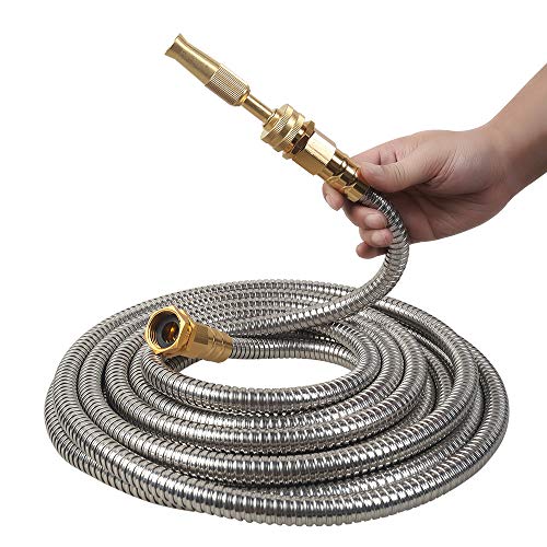 VERAGREEN Stainless Steel Metal Garden Hose 304 Stainless Steel Wa...
