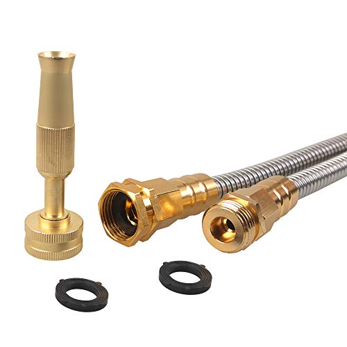 VERAGREEN Stainless Steel Metal Garden Hose 304 Stainless Steel Wa...