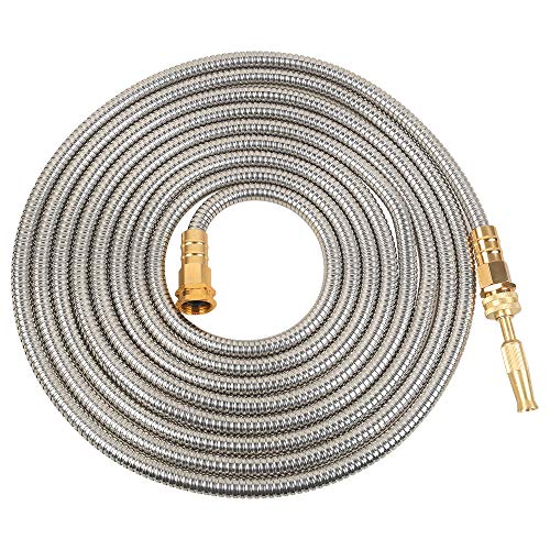 VERAGREEN Stainless Steel Metal Garden Hose 304 Stainless Steel Wa...