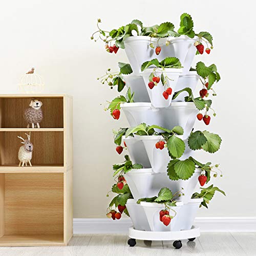VEROP Vegetable Melon Fruit Planting Pot,4-Layer Three-Dimensional...
