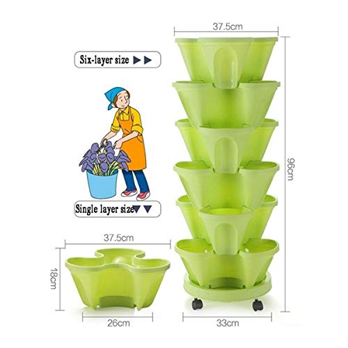 VEROP Vegetable Melon Fruit Planting Pot,4-Layer Three-Dimensional...