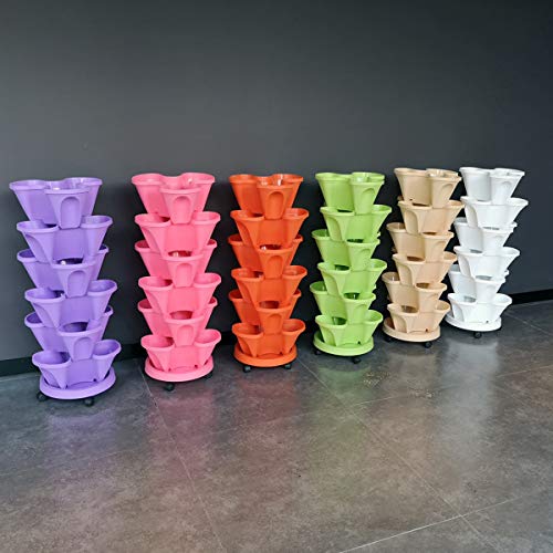VEROP Vegetable Melon Fruit Planting Pot,4-Layer Three-Dimensional...