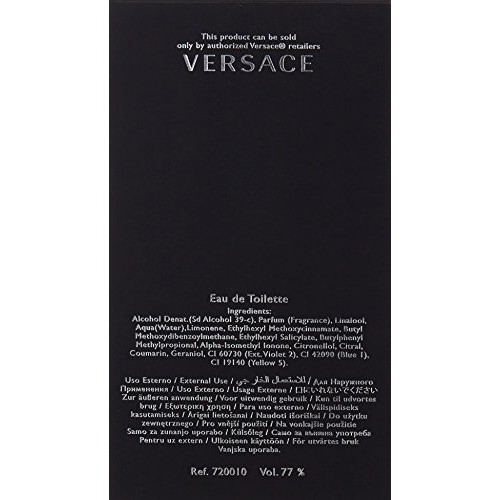 Versace Pour Homme Eau De Toilette Natural Spray, 3.4 Fl Oz