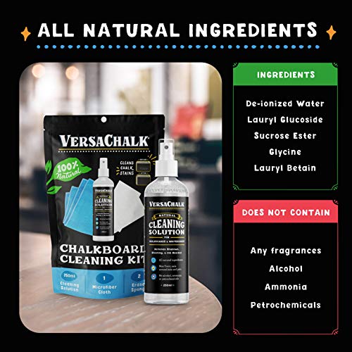 100% Natural Chalkboard Cleaner Spray and Eraser Kit by VersaChalk...