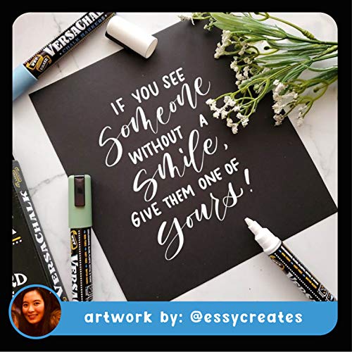 VersaChalk Chalkboard Chalk Markers - 1 White Liquid Chalk Pen, 3m...
