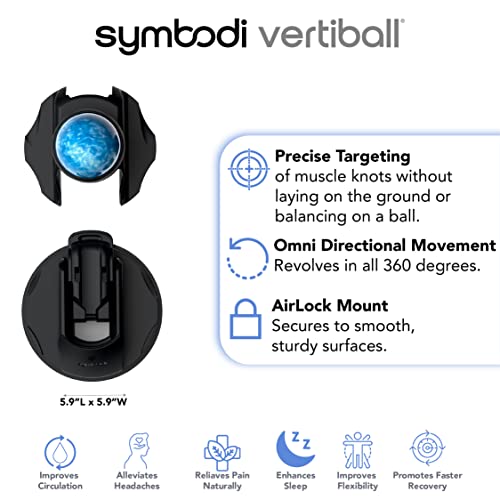 Vertiball Mountable Muscle Massage Ball for Pain Relief, Myofascia...