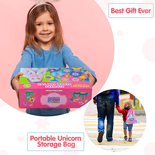 VERTOY Gifts for 3 4 5 6 Year Old Girls, Flower Garden Building To...