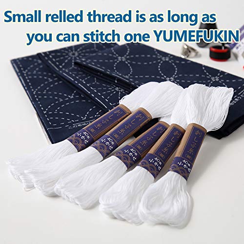 Sashiko kit, Yokota Sashiko Thread, Needles and Template Yume Fuki...