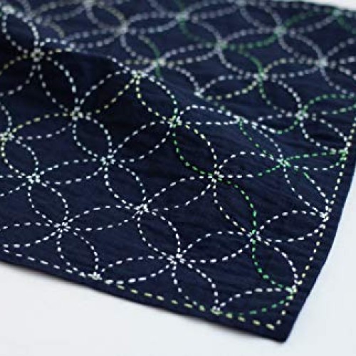 Sashiko kit, Yokota Sashiko Thread, Needles and Template Yume Fuki...