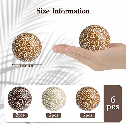 6 Pieces Mosaic Sphere Balls Decorative Mosaic Glass Balls Decorat...