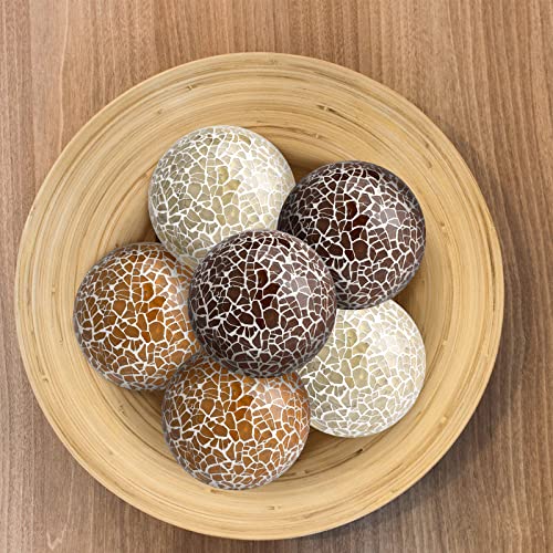 6 Pieces Mosaic Sphere Balls Decorative Mosaic Glass Balls Decorat...