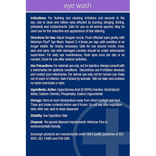 Vetericyn Plus All Animal Eye Wash. Pain-Free Solution for Abrasio...